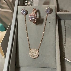 ✨New Rose Gold And Crystal S925 Set - STAMPED S925